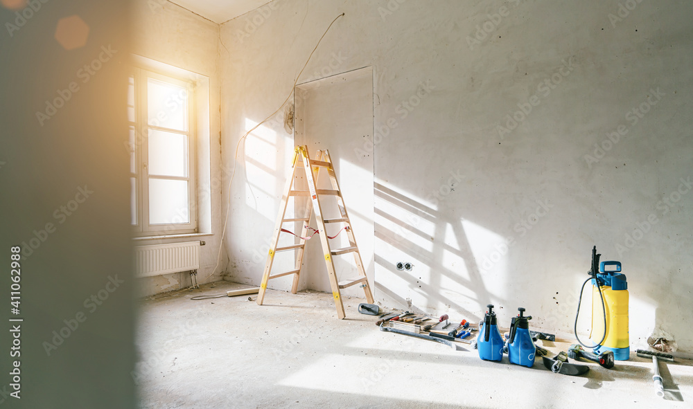rebuilding an Old real estate apartment, prepared and ready for renovate