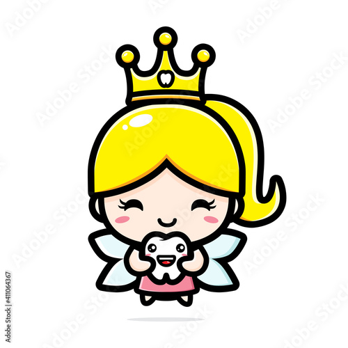 cute tooth fairy vector design