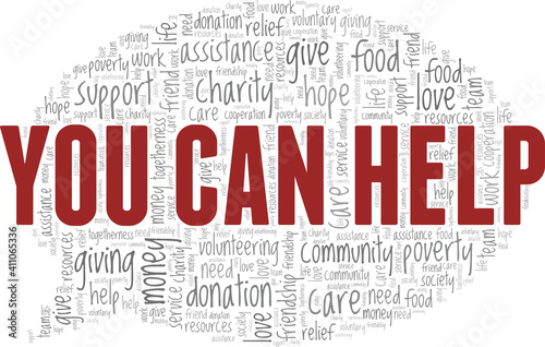 You can help vector illustration word cloud isolated on a white background.