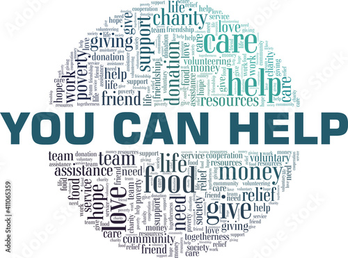 You can help vector illustration word cloud isolated on a white background.