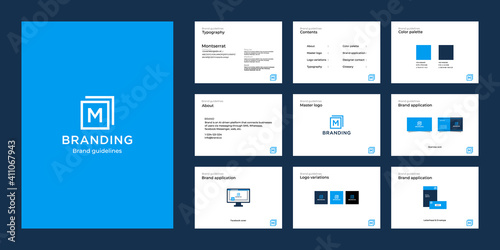 Minimalist luxury brand guide template	 photo