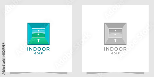 Indoor golf logo design inspiration