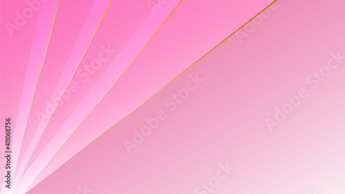 Modern pink background with gold lines