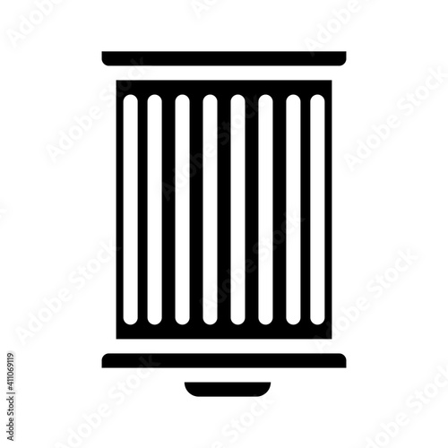 filter air cleaning device part glyph icon vector illustration