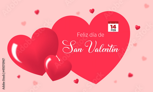 Tarjeta feliz día de san Valentín