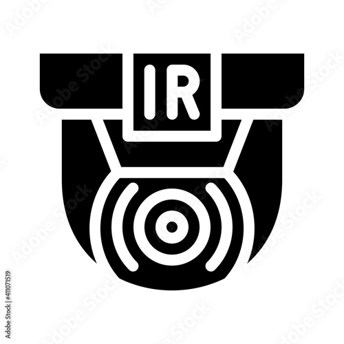 infrared video camera glyph icon vector illustration