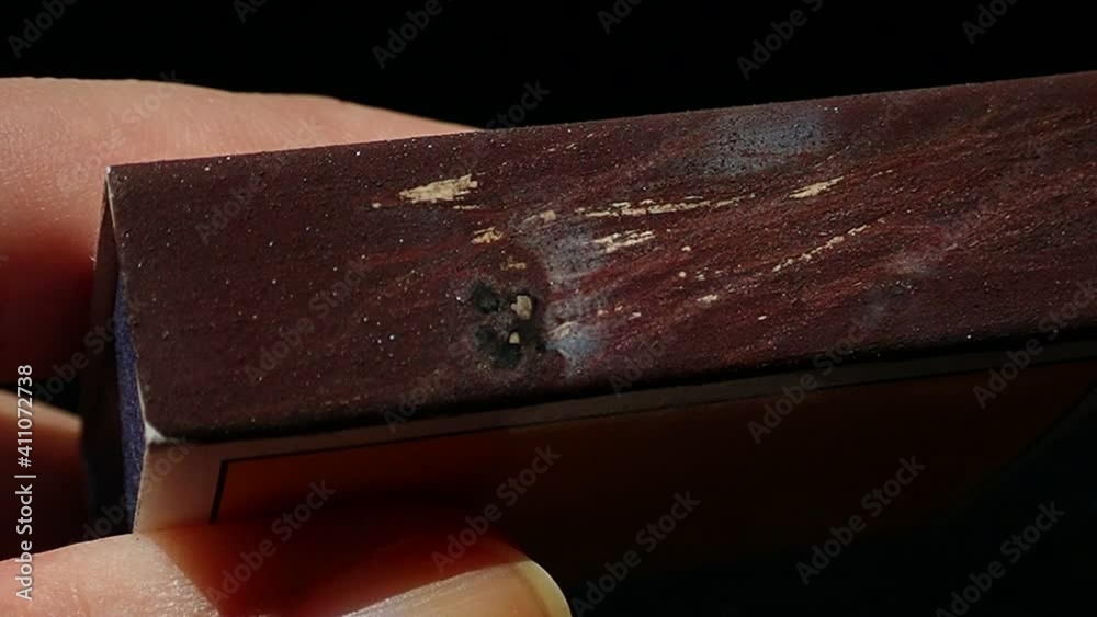 Macro shot of lighting matchstick in slow motion Macro shot of lighting matchstick in slow motion