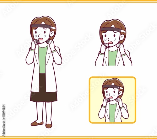 Young woman in a lab coat