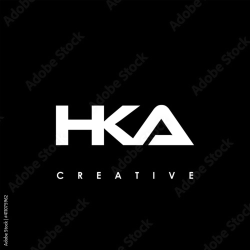 HKA Letter Initial Logo Design Template Vector Illustration