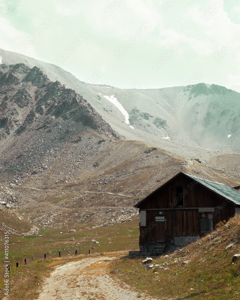 A cabin in Kazakhstan's mountains