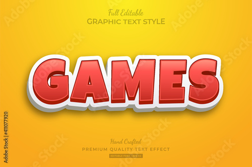 Games Cartoon Editable Text Effect Font Style