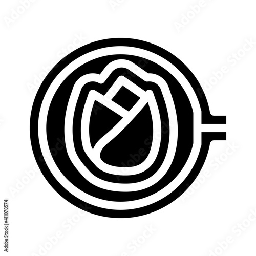 embroidery for relax glyph icon vector illustration