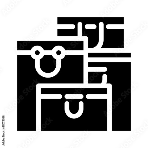 shopping relax therapy glyph icon vector illustration