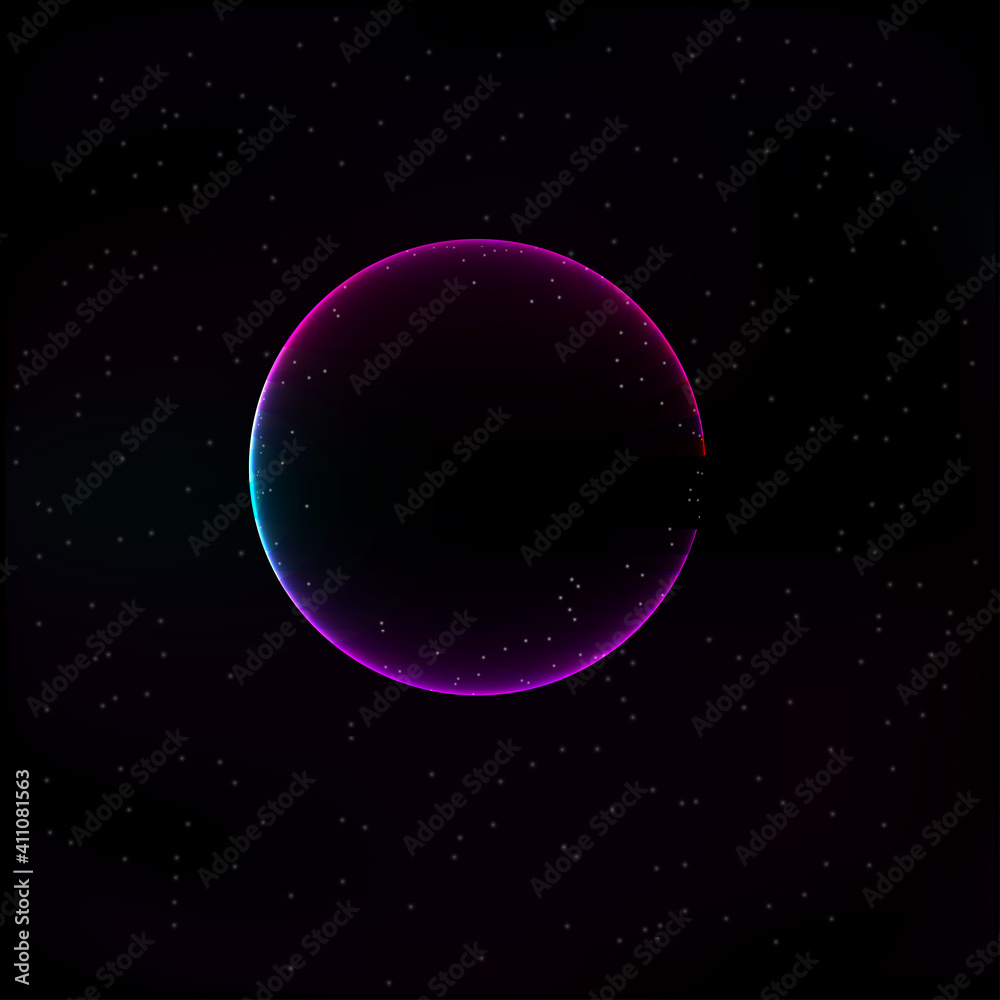 abstract planet in space background