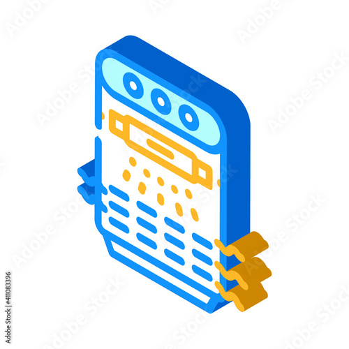 ionization air cleaner isometric icon vector illustration