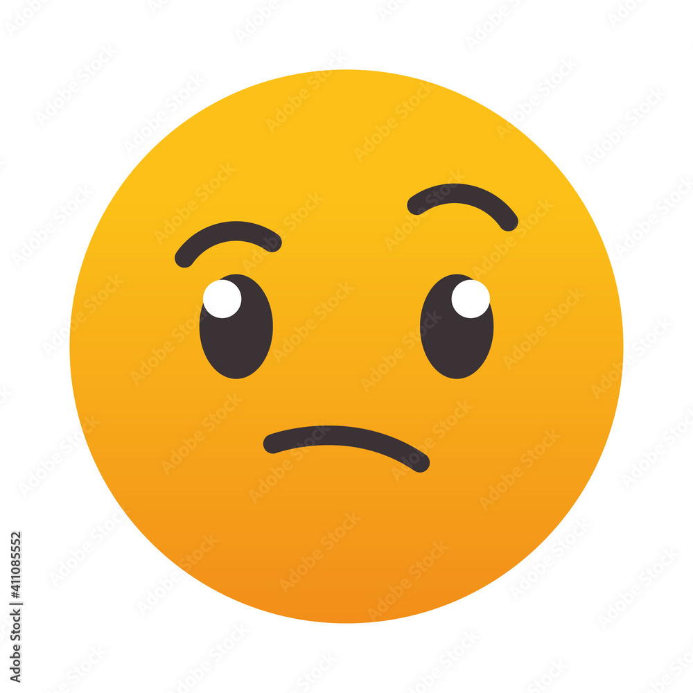 icon of Emoji Disappointed Face, colorful design icon of Emoji Disappointed Face, colorful design