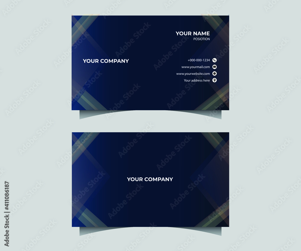 Naklejka premium Attractive Modern Double Sided Business Card Design