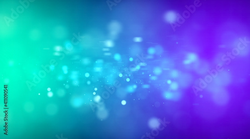 Blue bokeh light motion background