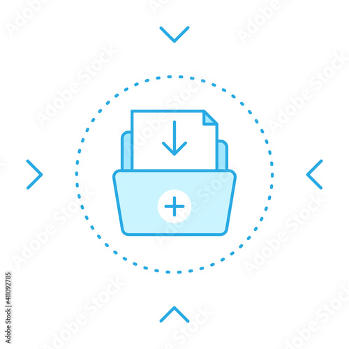 drag and drop document files here to upload concept illustration flat design vector eps10. folder empty state icon ui
