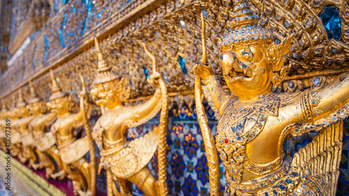 Wat Phra Kaew is a sacred temple and it s a part of the Thai grand palace  the Temple houses an ancient Emerald Buddha