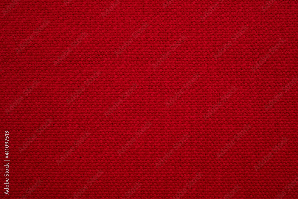 Foto Stock textura tela loneta entretejida color rojo | Adobe Stock