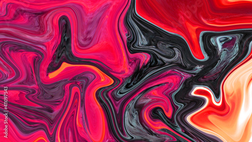 colorful light pink and pink swirl abstract luxury spiral texture and paint liquid acrylic pattern on black.