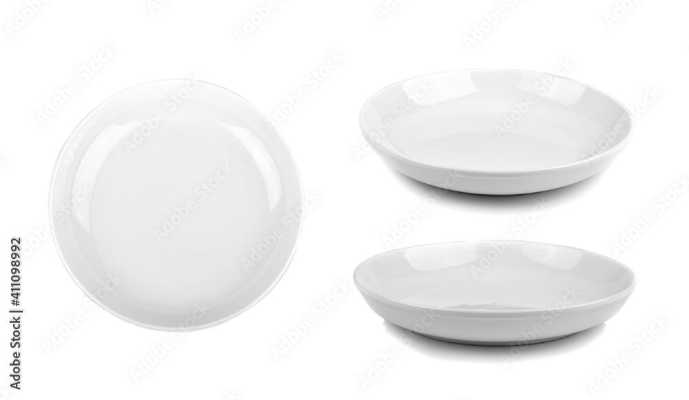 White plate on white background White plate on white background