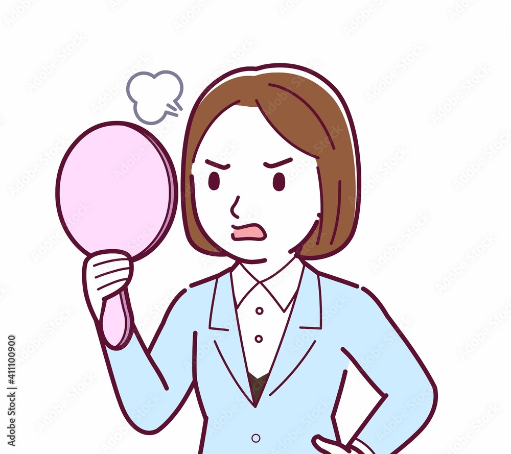 Young woman in a light blue suit Young woman in a light blue suit