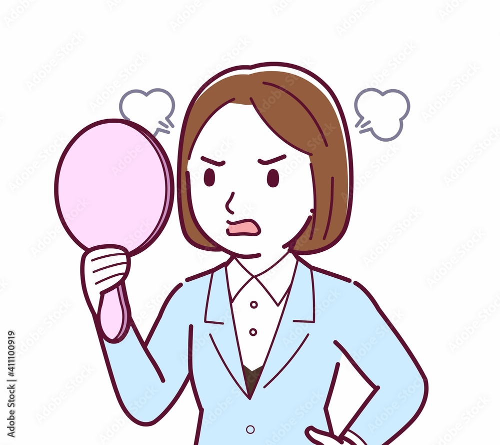 Young woman in a light blue suit Young woman in a light blue suit