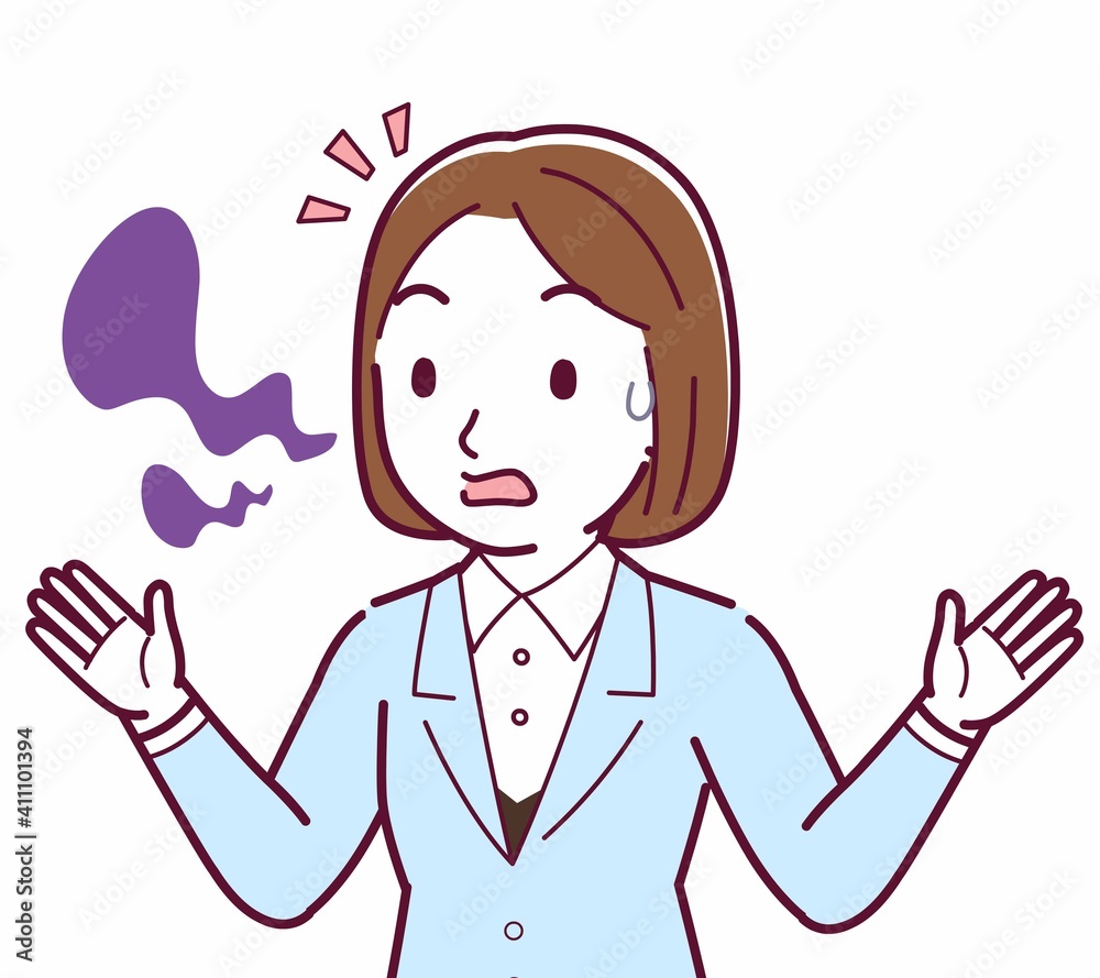 Young woman in a light blue suit Young woman in a light blue suit