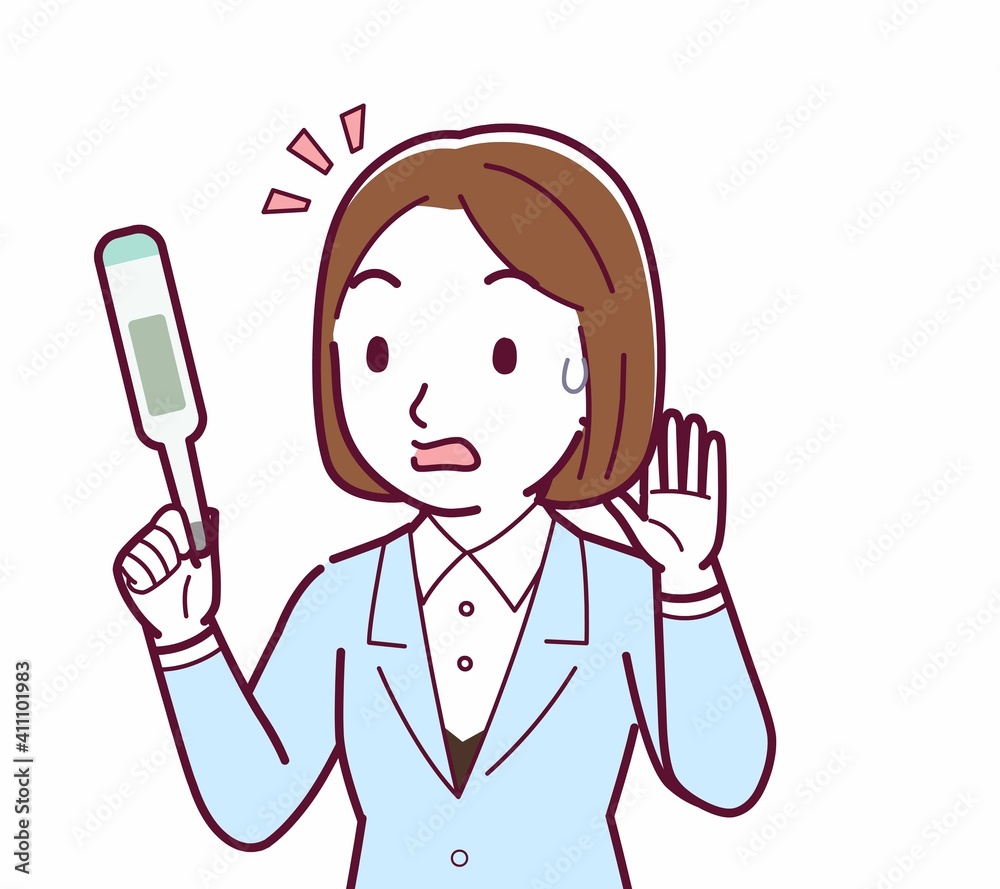 Young woman in a light blue suit Young woman in a light blue suit
