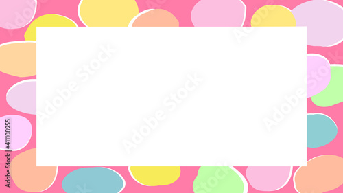 変形水玉フレームのイラスト