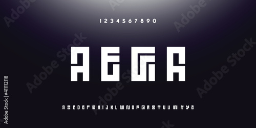 Sport Modern Italic Alphabet Font. Typography urban style fonts for technology, digital, movie logo design. vector illustration
