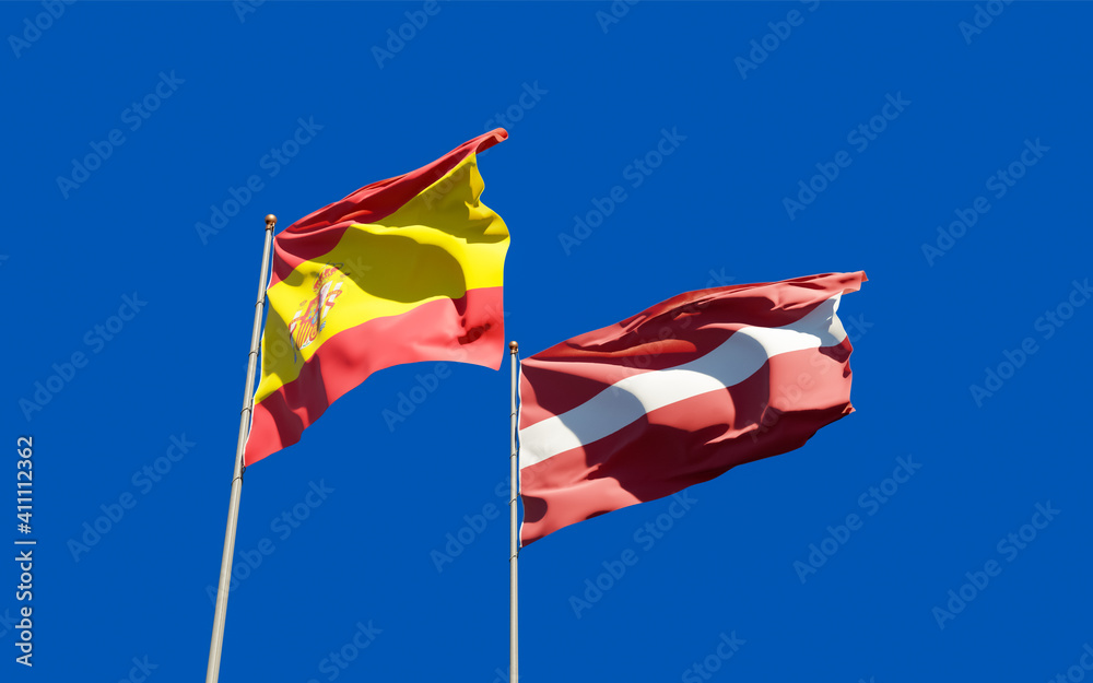 Flags of Spain and Spain.