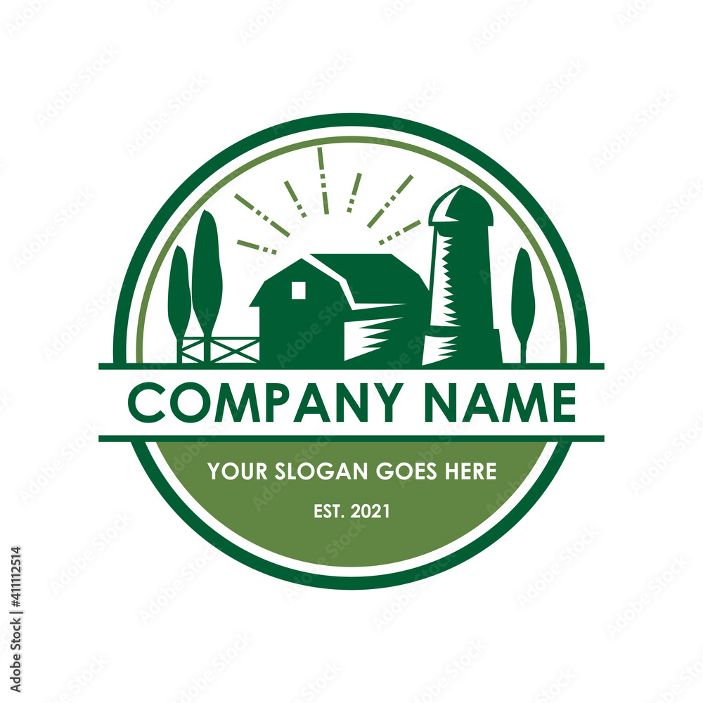 Fototapeta premium home farm vector , agriculture logo