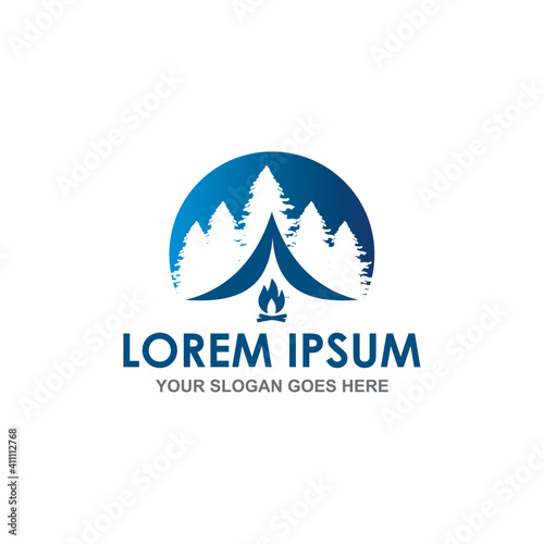 camping vector , adventure logo vector