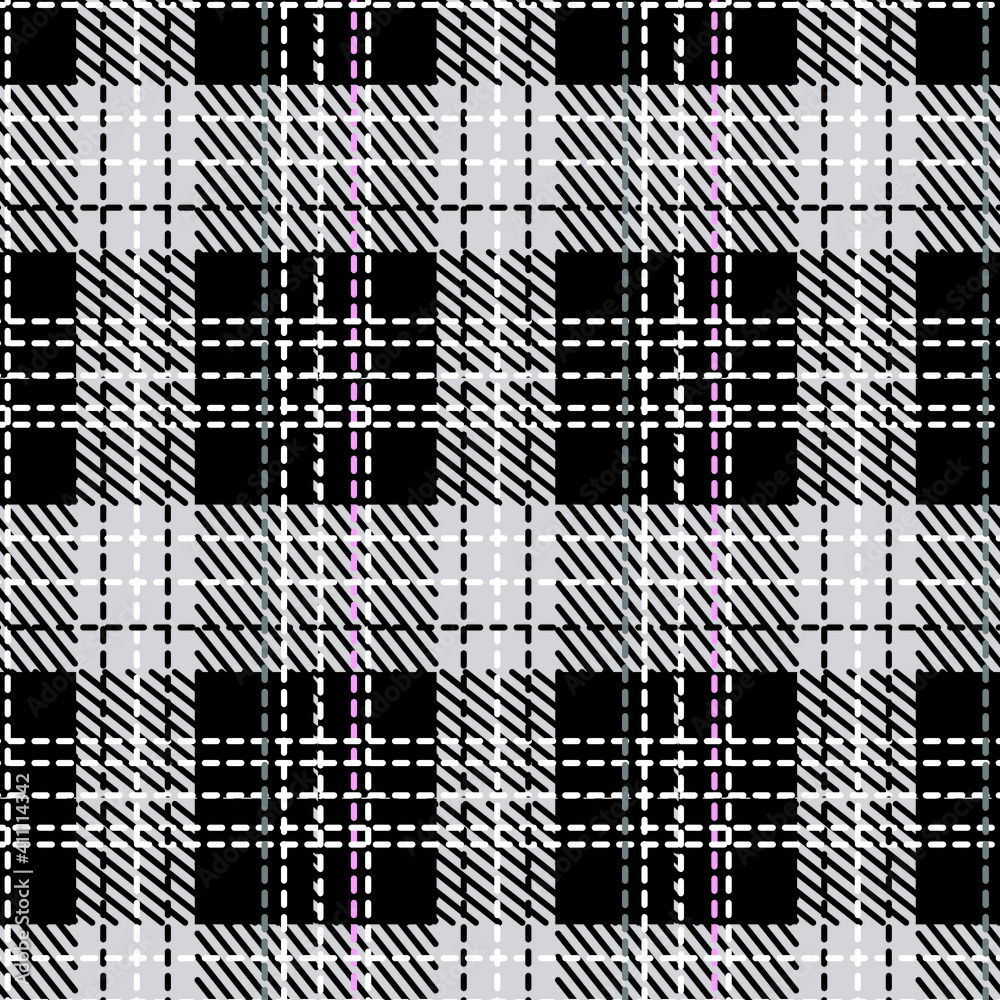 Fototapeta premium Checkered diagonal plaid pattern. Tartan Plaid Pattern vector illustration. 