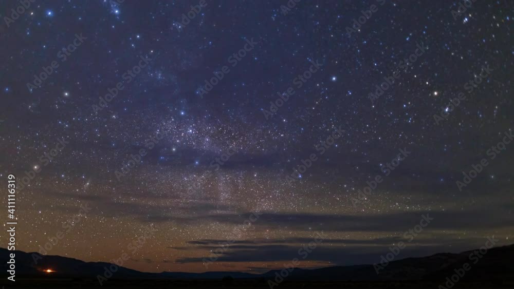 Time lapse of Polaris star over Death Valley in California Time lapse of Polaris star over Death Valley in California