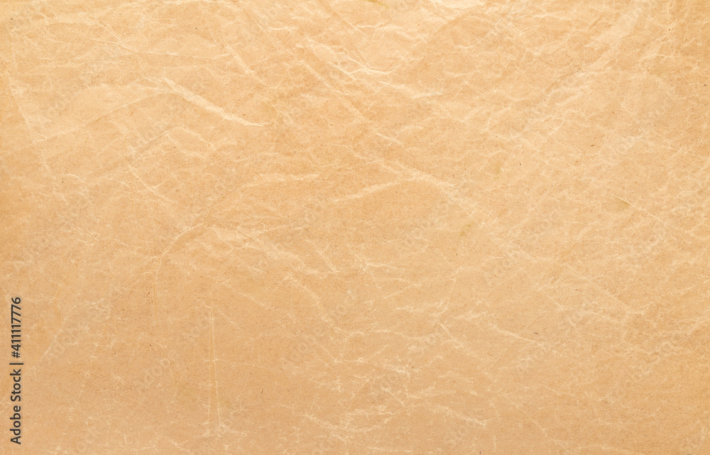Fototapeta premium Brown wrinkle recycle paper background