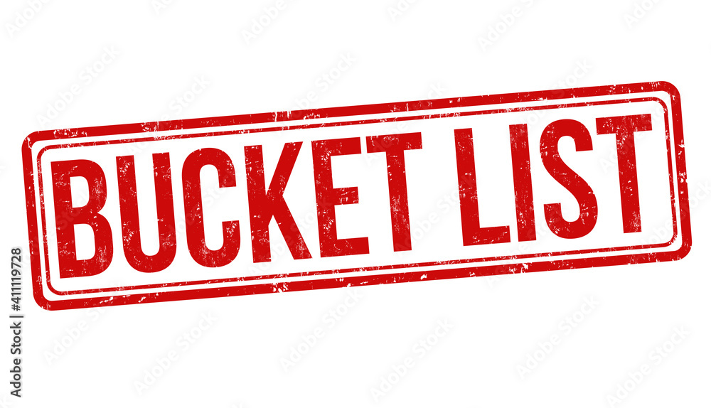 Bucket list grunge rubber stamp Bucket list grunge rubber stamp