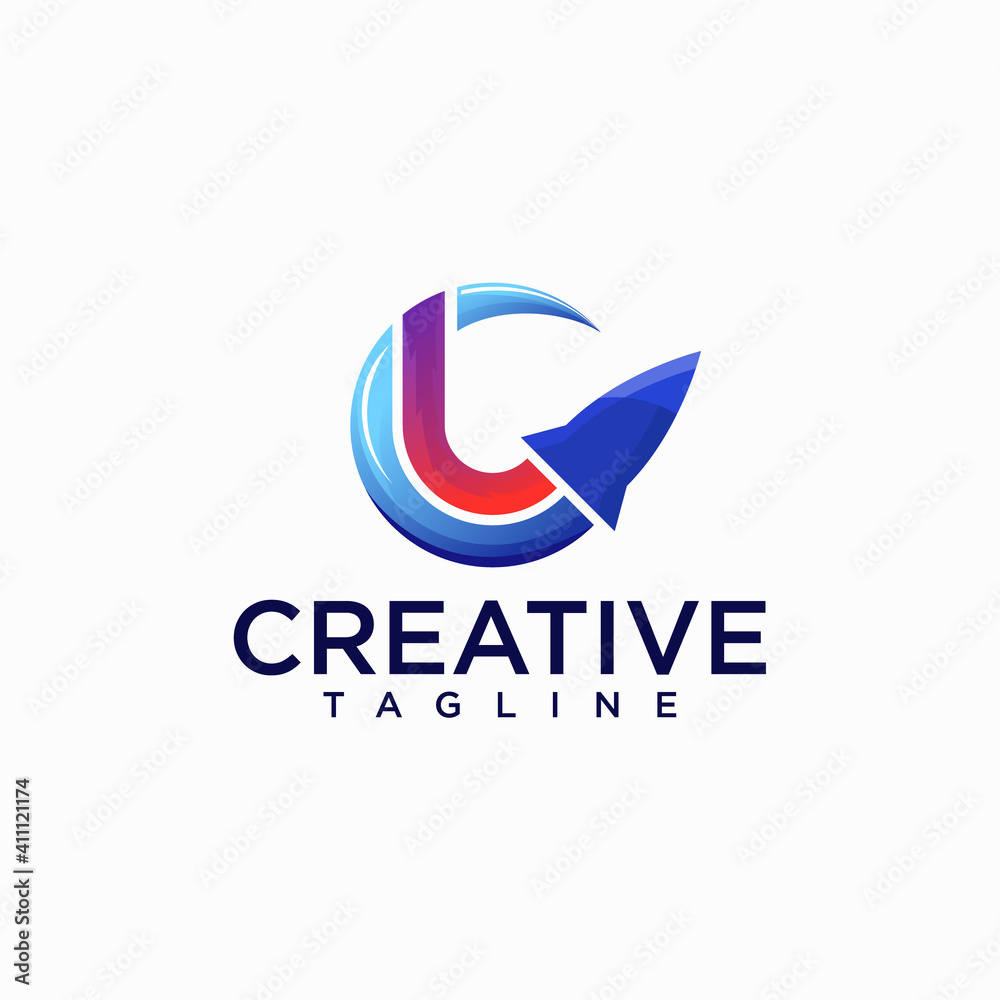 Rocket logo. creative design vector Rocket logo. creative design vector