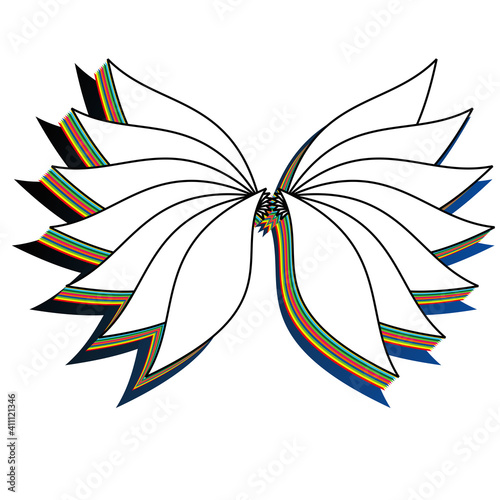 Logo from line to 3d ornament