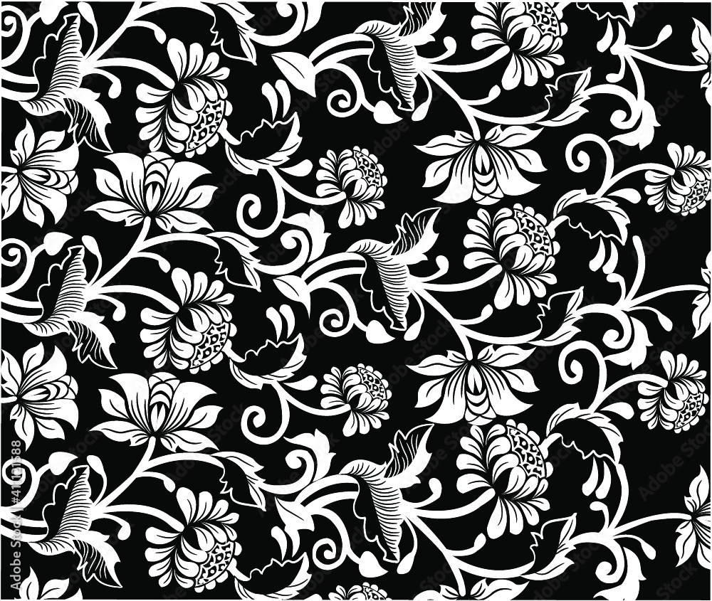 Fototapeta premium vector vintage floral design elements on gradient background