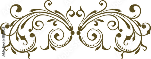 vector vintage floral design elements on gradient background