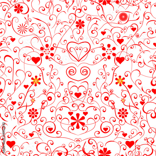 vector vintage floral design elements on gradient background