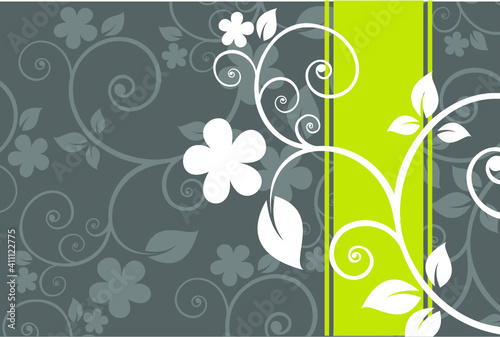 vector vintage floral design elements on gradient background
