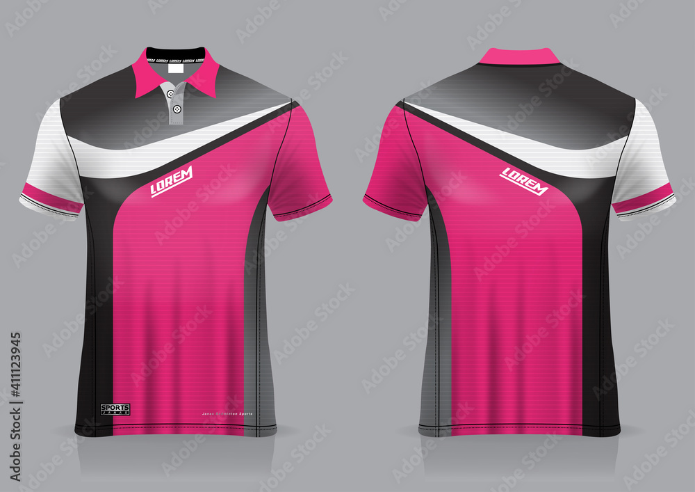 jersey badminton polo shirt design, for uniform team front and back ...
