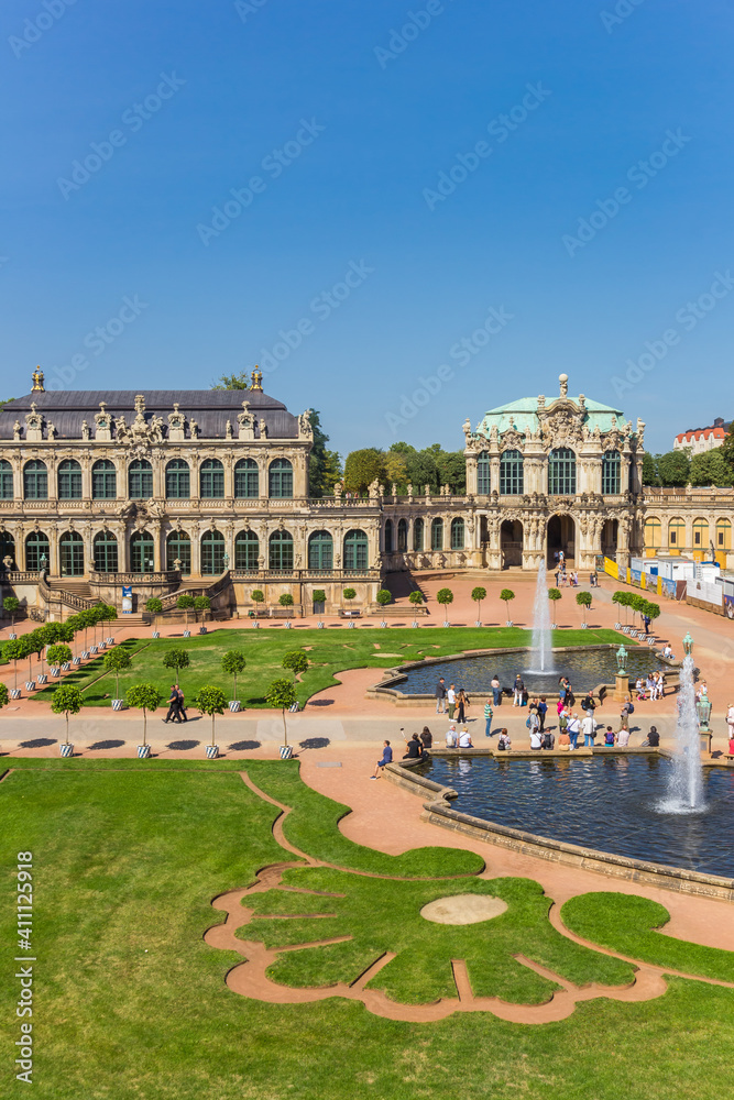 Courtyard of the historic Zwinger cpalace complex in Dresden, Germany
