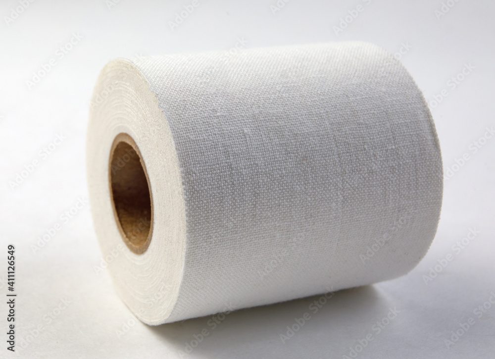 Medical sticking plaster roll on white. First aid item Medical sticking plaster roll on white. First aid item