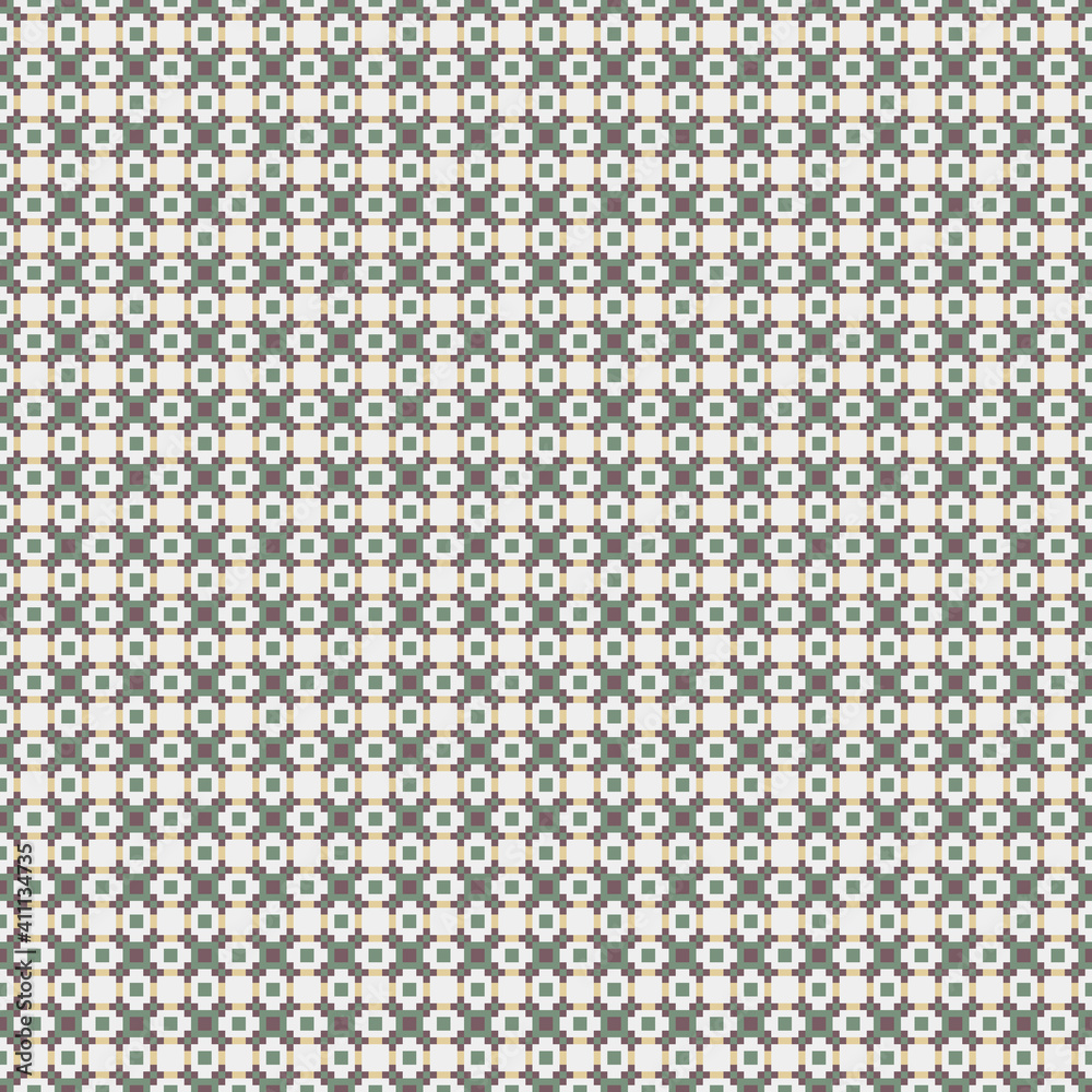 Fototapeta premium Abstract Cross Pattern generative computational art illustration